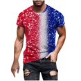 thumbnail image 1 of Blusa Del Día de la Independencia de los Hombres, Suéter de Impresión Casual Cuello Redondo para Uso Al Aire Libre Y Diario, Camiseta Patriótica de Moda, 1 of 8
