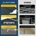 thumbnail image 5 of JULY'S SONG 8' x 10' Outdoor Storage Shed, Metal Shed with Sliding Door for Backyard, Patio, Heavy-Duty Steel Storage Sheds with Lockable Door for Outside, Black, 5 of 10