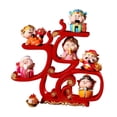 thumbnail image 2 of 6 figuras del dios de la riqueza, adornos Feng Shui, accesorios decorativos para fotos de fiestas. Marco de pantalla rojo, 2 of 9