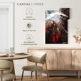 thumbnail image 5 of Elephant Stock Ying Yang Wall Art - Vertical Canvas Wall Art - Living Room Wall Decor - Abstract Canvas - Red And White Decor By Vito Loli - 20" x 30", 5 of 8