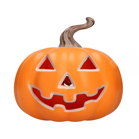 Light-Up Jack-o'-Lantern Decoration, Orange, 9", Halloween by Way To Celebrate