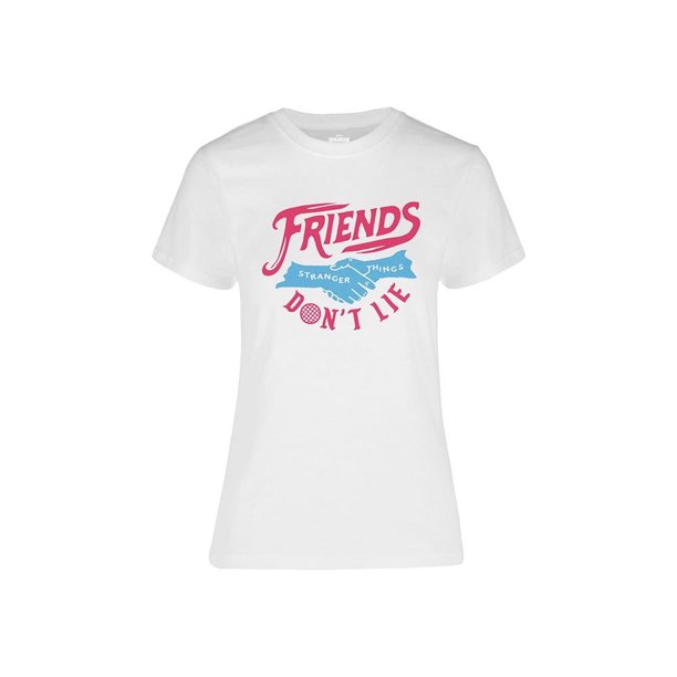 Playera Fan Army Stranger Things Talla CH Friends Don´t Lie Blanco