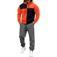 thumbnail image 2 of Urbanix Men Track Suits 2 Piece Set Casual Relaxed Fit Drawstring Hoodies Sweater with Pockets & Stylish Breathable Lightweight Straight-Leg Pants Light Blue 3XL, 2 of 6