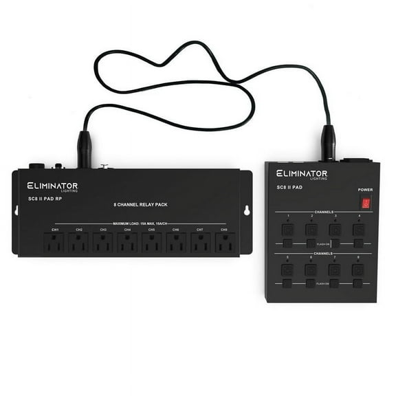 Eliminator SC8 II Pad System | 8-Ch Analog Lighting Controller with Relay Pack