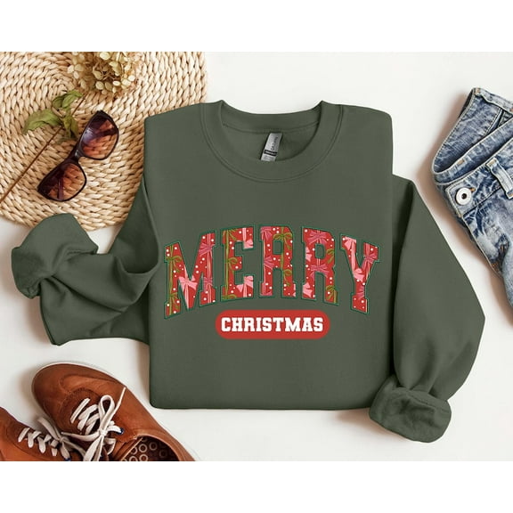 Merry Christmas Sweatshirt, Merry and Bright Sweatshirt, Christmas Shirts, Family Christmas Hoodies, Christmas Sweatshirts for Women