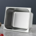 thumbnail image 4 of Multipurpose Stainless Steel 1/3 Size Pan With Lid Dishwashing Utility Prep Tub For Efficient Kitchen Organization, 4 of 14