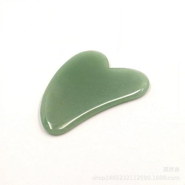 Gua Sha, herramienta de masaje Gua Sha de piedra de jade, herramienta Guasha para masaje de piel facial y corporal. Gua Sha Set para toxinas previene las arrugas para SPA Acupu