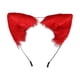 thumbnail image 5 of Diadema con orejas de animal de peluche para adultos, aro para el pelo con orejas para cosplay, tocado Rojo, 5 of 9