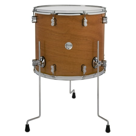 PDP Concept Series Maple Exotic Floor Tom, 16x18, Natural Honey Mahogany w/Chrome Hardware