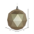 thumbnail image 3 of Vickerman 6" Geometric Ball Ornaments in Matte Gold (Set of 4), 3 of 3