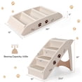 thumbnail image 2 of Gymax Folding Plastic Pet Stairs 4 Step Ladder for Small Dog & Cats Beige, 2 of 10