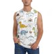 thumbnail image 1 of Fotbe Dinosaur Men's Camiseta sin Mangas Estampada para Hombres, Playera Casual para Gimnasio, Entrenamiento, Playa-Medium, 1 of 7