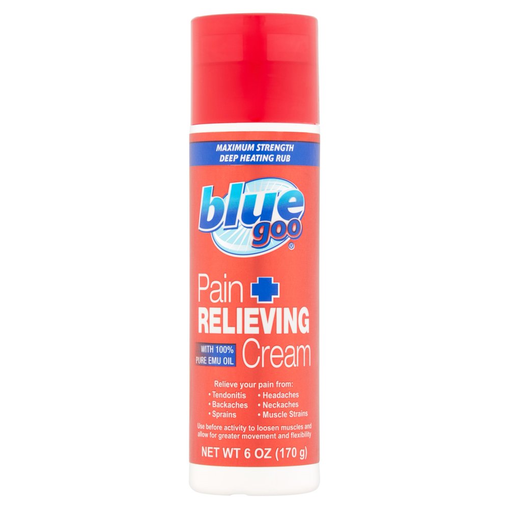 Blue Goo Pain + Relieving Cream, 6 oz
