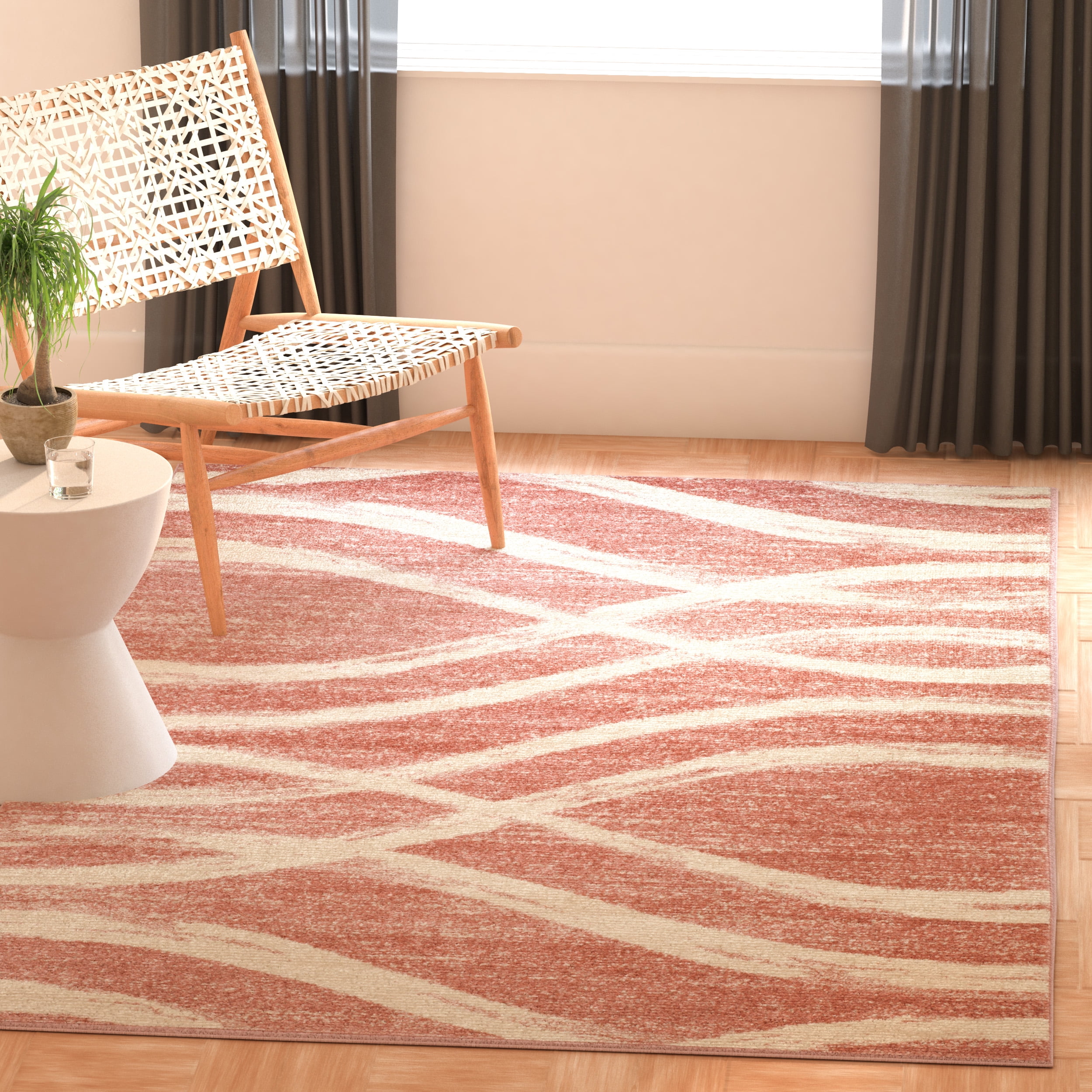 Safavieh Adirondack Isidor Geometric Swirls Area Rug, Rose/Cream, 8' x 10'