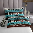 thumbnail image 3 of Erosebridal Happy Camping Camper Coverlet Set Queen, RV Accessories Bedding Set 3 Pieces, 3 of 5