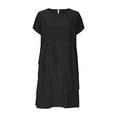 thumbnail image 4 of Miluxas Womens Ruffle Dress Boho Summer Fashion Tiered Layed Wedding Guest Cocktail Party Dress Black M(M), 4 of 6