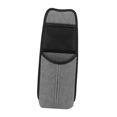 thumbnail image 4 of Bolsa de almacenamiento lateral para asiento, bolsillo de tejido de piel sintética, bolsillo de malla para camión, SUV, furgoneta, bolsa colgante para Gris, 4 of 8