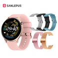 thumbnail image 1 of SANLEPUS 2023 nuevo reloj inteligente mujeres hombres impermeable Smartwatch Bluetooth llamadas oxígeno en sangre Monitor de ritmo cardíaco pulsera de Fitness Tan Jianjun unisex, 1 of 2