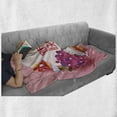 thumbnail image 6 of Chinese New Year Soft Flannel Fleece Blanket, Pale Pink Circle with Lively Flower Bouquets Prosperous Year Celebration, Cozy Plush for Indoor and Outdoor Use, 60" x 80", Multicolor, by Ambesonne, 6 of 6