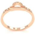 thumbnail image 3 of Libra Zodiac Sign Diamond Ring In Solid 14k Rose Gold, 3 of 6