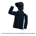 thumbnail image 4 of Camisa con capucha y protección solar para hombre, suave, para actividades al aire libre, escalada en roca XL Negro con Blanco, 4 of 9