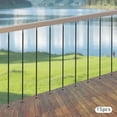 thumbnail image 5 of Wrought Iron Balusters with Base,Staircase Decorative Metal Balusters, 44.48x0.5in Deck Balusters Iron, Staircase Baluster(15 Straight Balusters), 5 of 9