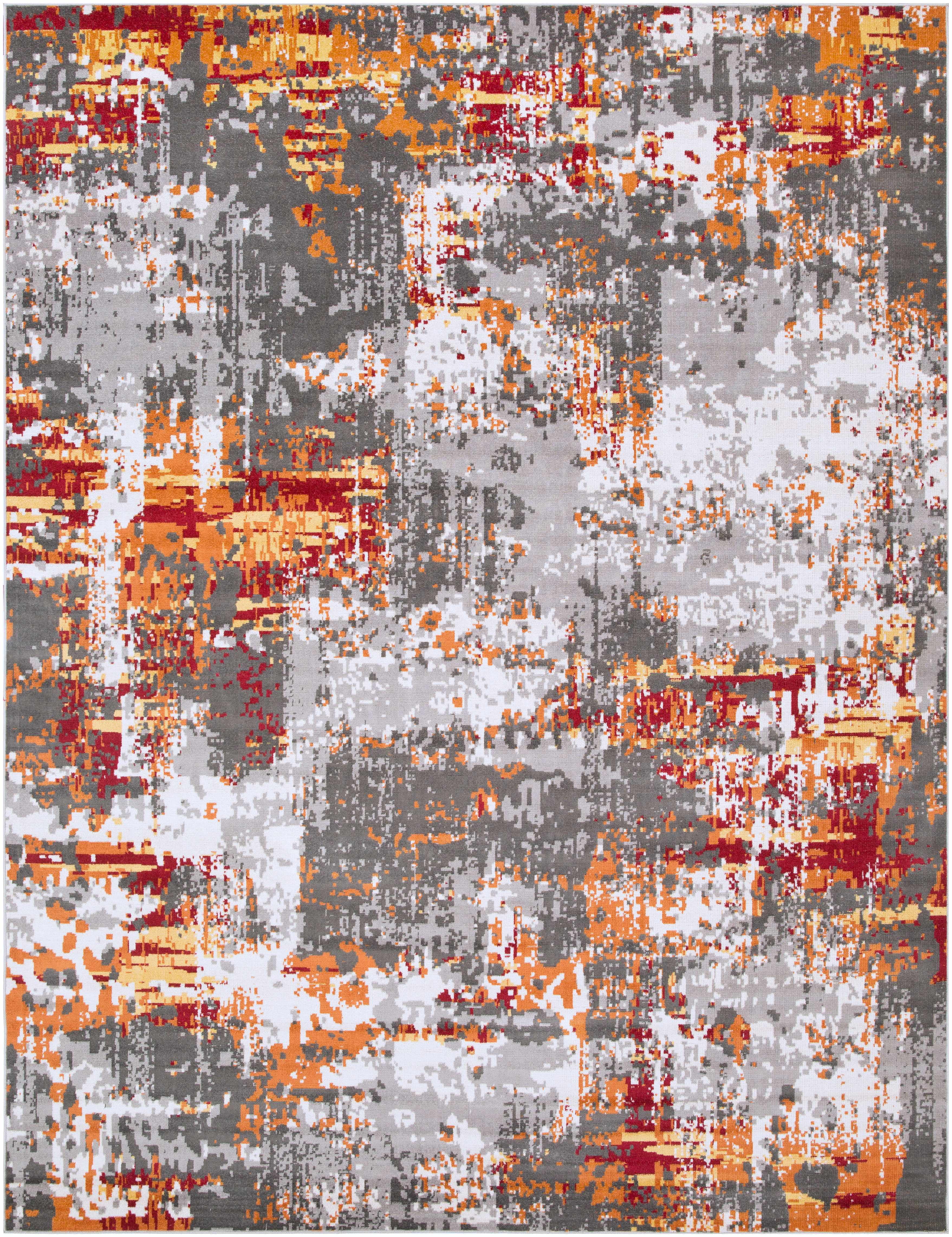 Hauteloom Salina Living Room, Bedroom Area Rug - Modern - Gray, Purple - 2' x 2'11"
