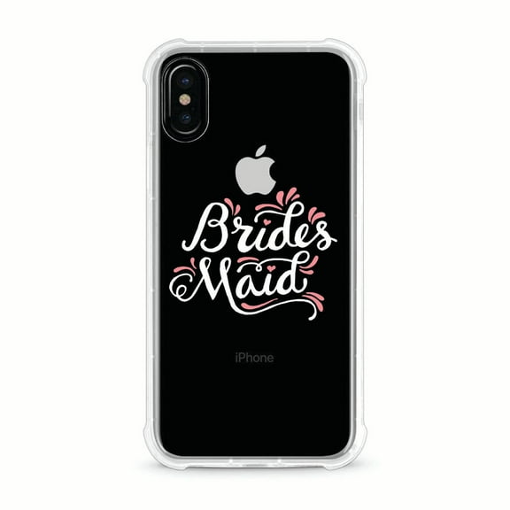 OTM Essentials iPhone X Clear Rugged Edge Phone Case, Brides Maid