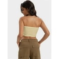 thumbnail image 2 of Women's Basic Casual Strapless Backless Bandeau Tube Top, 2 of 6
