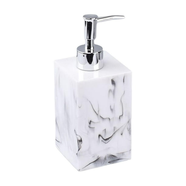 Dispensador de jabón vacío de resina de 500 ml con bomba, envase rellenable para acondicionador. Blanco