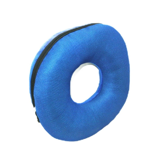 MERIGLARE Coussin en Forme de Beignet pour Hémorroïdes du Coccyx, Mousse à Mémoire de Forme, Douleur pour Hanches, Bleu