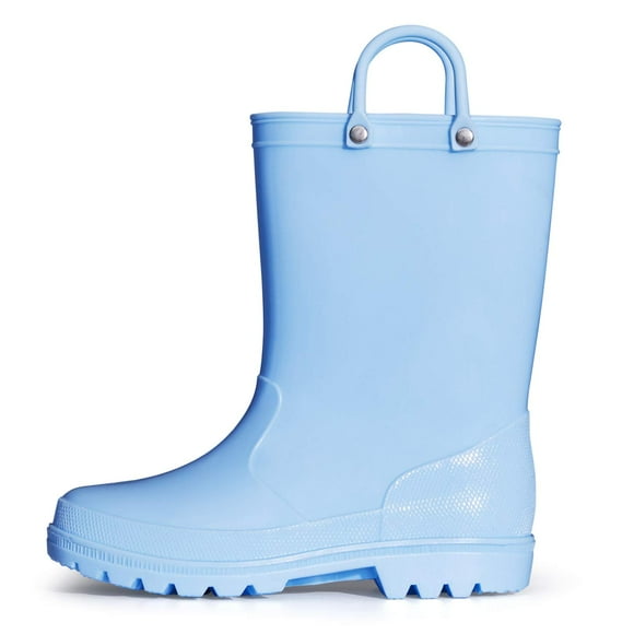 K KomForme Kids Girls & Boys Rain Boots with Easy-on Handles Waterproof Outdoors