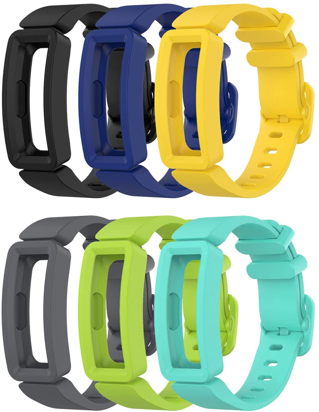 3-Pack Bands Compatible with Fitbit Ace 2 Replacement Strap Case for Kids 