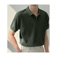 thumbnail image 5 of INCERUN Men's Lapel Knit Look Short Sleeve Henley POLOs Shirts Tops, 5 of 5
