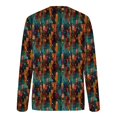 thumbnail image 5 of YDLCAFD T-Shirts pour Femmes Mode Décontractée T-Shirt Imprimé Manches Longues Col Rond Haut Blouse, 5 of 5