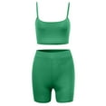 thumbnail image 4 of Dihao Two Piece Yoga Sets for Women Clearance Plus Size Ladies Solid Color Sleeveless Crop Camisole Cycling Shorts Suit Work Out Sets on Promotion, 4 of 6
