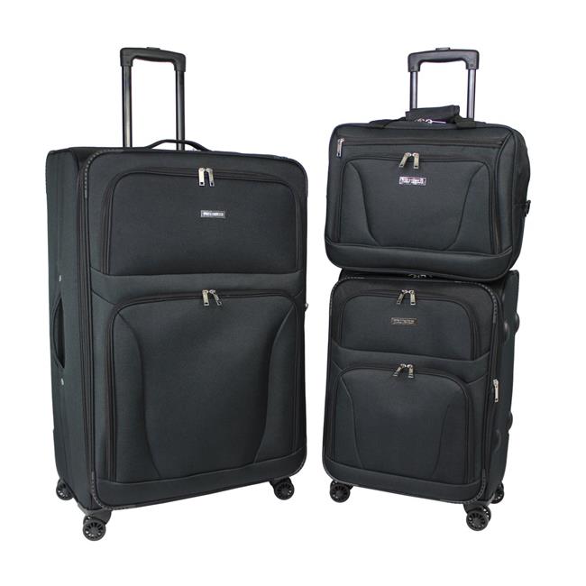 World Traveler WT100-BLACK 3 Piece Embarque Collection Super ...