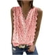 thumbnail image 1 of Camisetas sin mangas de encaje con cuello en V para mujer, camisetas informales de verano Fridja qr5328, 1 of 7