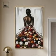 thumbnail image 3 of Girl Wearing Garden Grace II Canvas Ebony Portrait Art by Art Remedy, Gold Frame, 36" x 54", 3 of 7