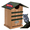 Green, variant on JCs Wildlife Screech Owl or Saw-Whet Owl House Cedar Nesting Box with Poly Lumber Roof