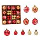 thumbnail image 2 of 44 bolas navideñas, 3 cm, 6 cm, bolas de adorno mixtas mate y brillante para adornos colgantes de árboles de Navidad, plástico irrompible, 2 of 5