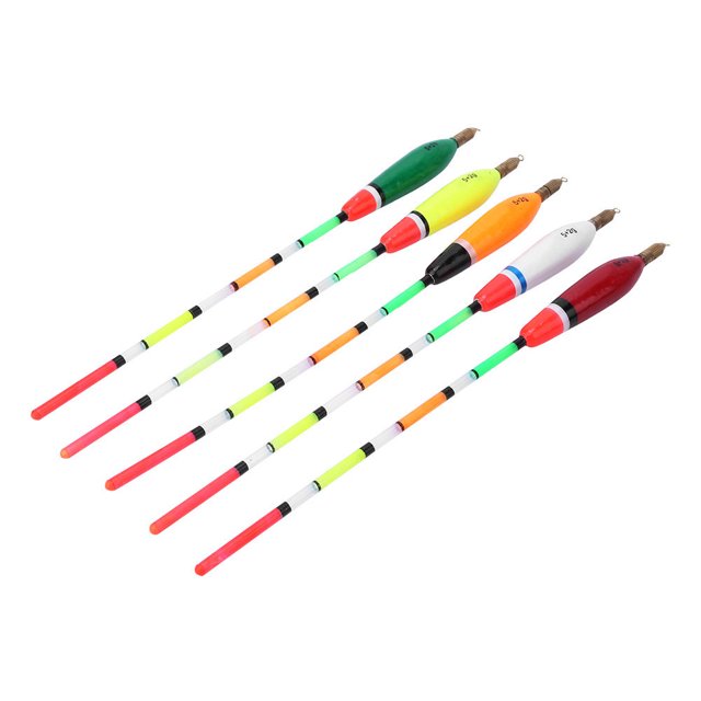 Flotadores de Pesca, 5 piezas Flotador de Pesca de de Balsa de Varios Colores Flotador de Pesca Bobbers de Pesca Con Color de Alta Visibilidad para Pescar en Todas Las