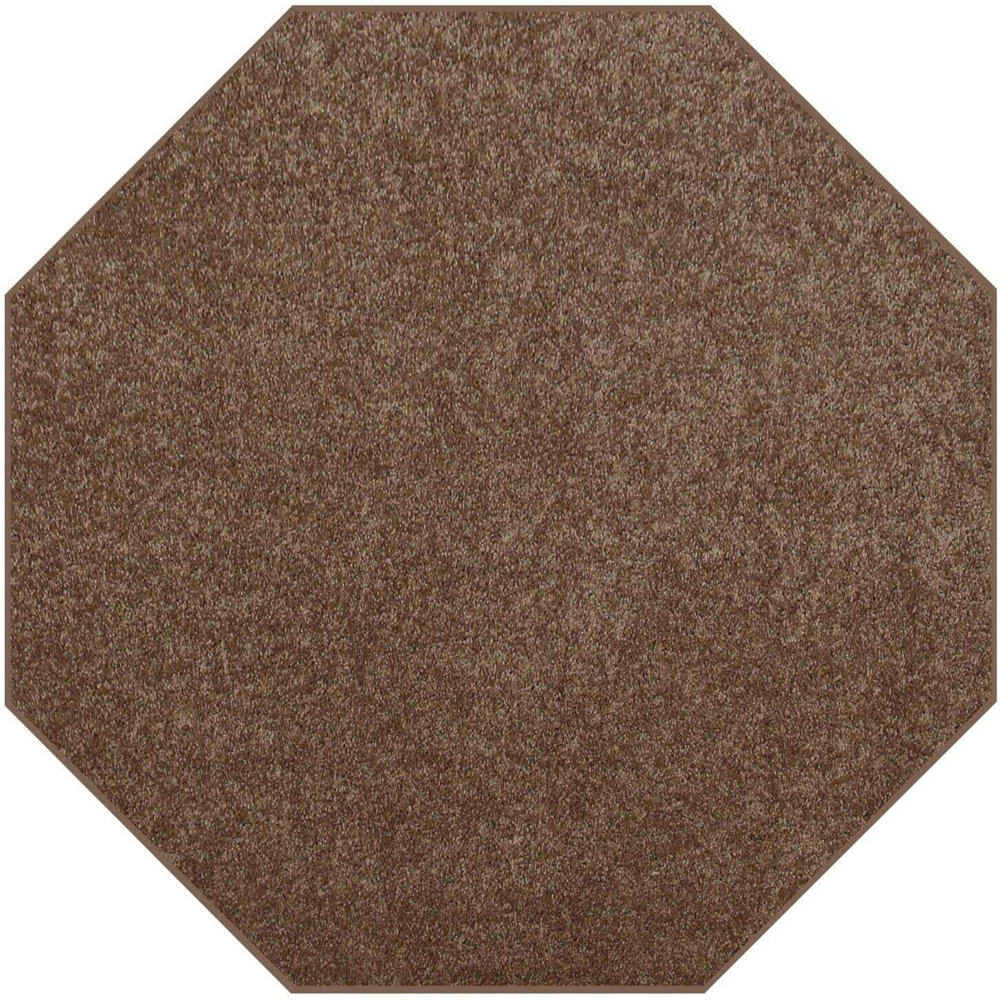 Modern Plush Solid Color Rug Brown, Microfiber Area Rug 8×10