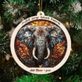 thumbnail image 3 of Nouveau Elephant Stained Glass Suncatcher Ornament – Ornament Gift for Family, Friends, Men & Women, Christmas 2025 Keepsake, 3 of 6
