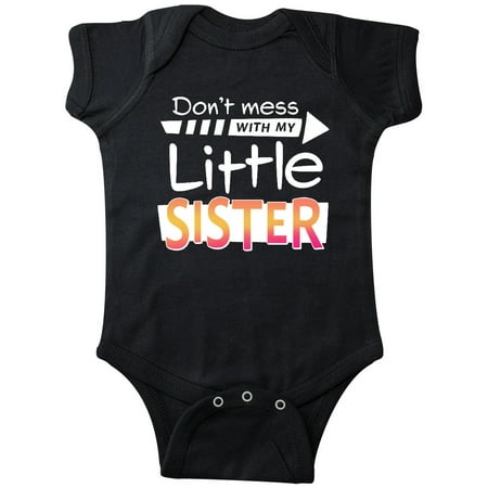 

Inktastic Don t Mess with my Little Sister Gift Baby Boy or Baby Girl Bodysuit