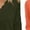 Army Green, variant on Women 3/4 Sleeve Solid Loose Wave Neckline Soft Daily Tops