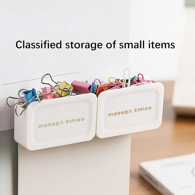 Fiudx Caja de Almacenamiento para Puerta Lateral de Refrigerador, Mini Organizador Colgante, Bolsa Compacta para Suministros de Oficina, Caja de Acabado Extraíble, Almacenamiento Versátil para Mostaz