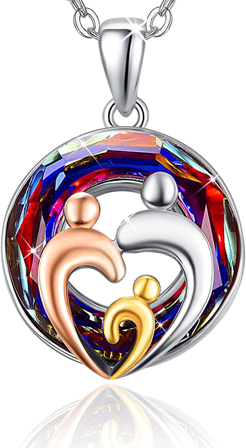 Mom Necklace Family Necklace Sterling 