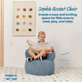 thumbnail image 3 of ECR4Kids Sophie Sherpa Toddler Accent Chair, 13.5in Seat Height, Kids Furniture, Peacock Blue, 3 of 9