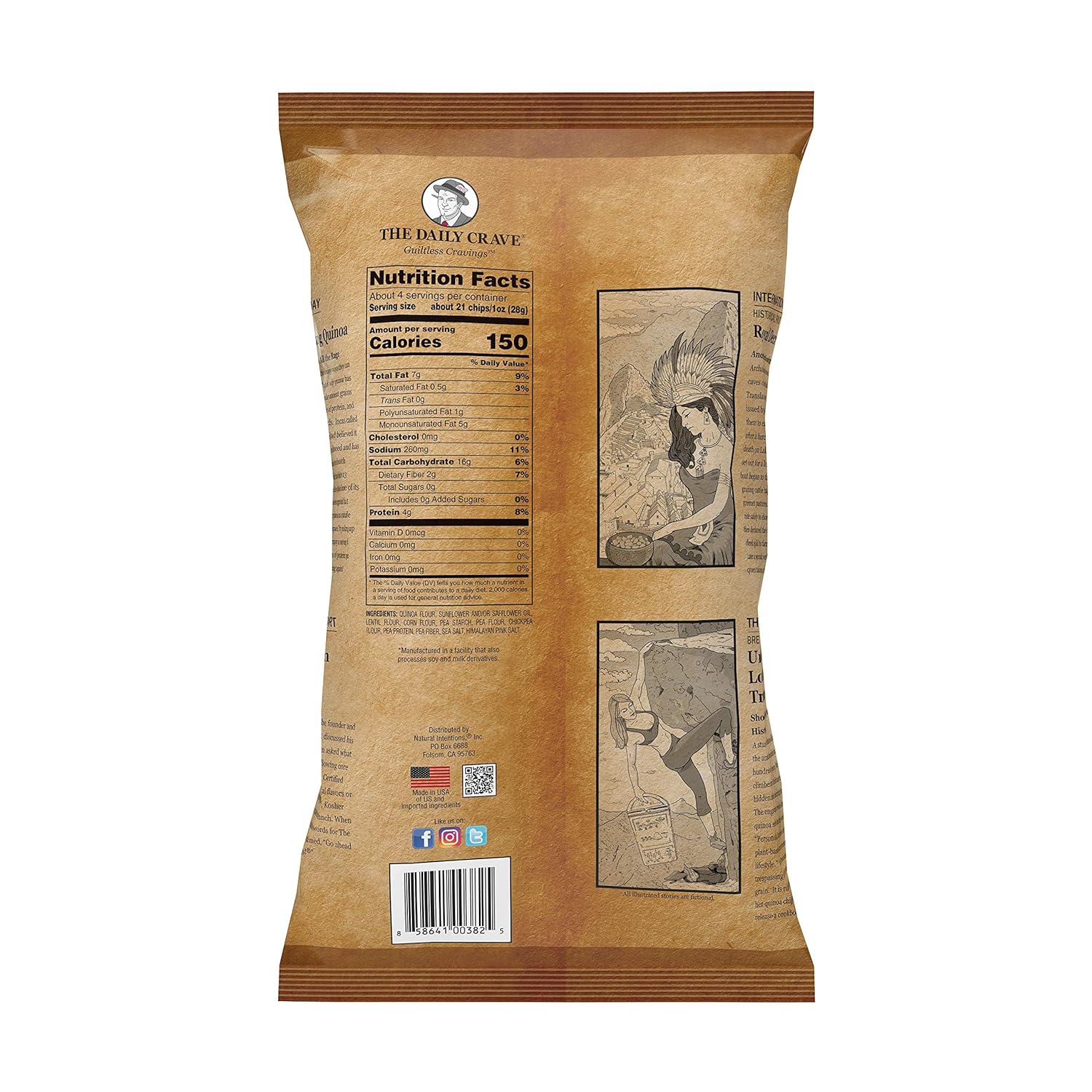 The Daily Crave Quinoa Chips Himalayan Pink Salt -- 4.25 oz Pack of 4